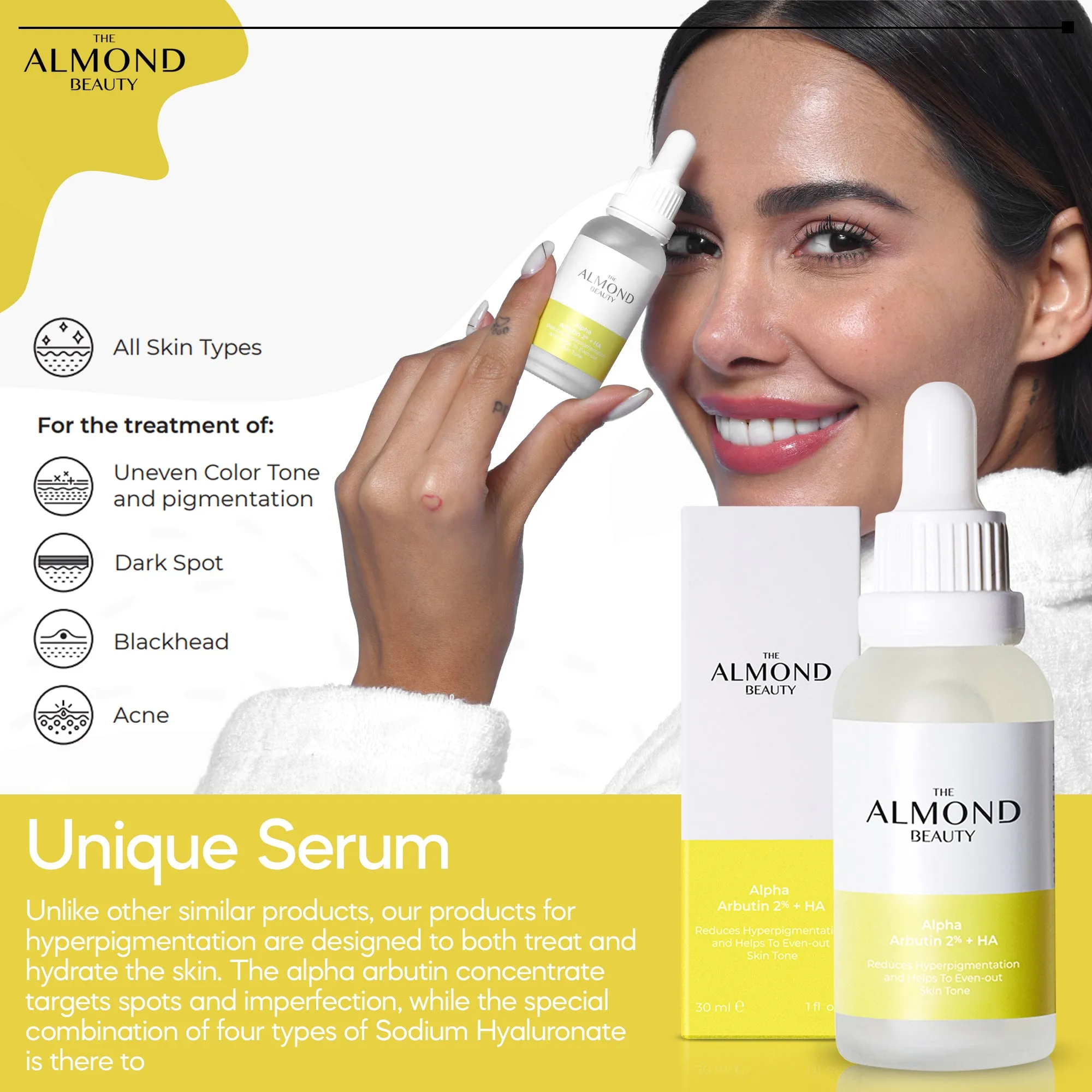 Brightening Serum Alpha Arbutin 2%   Hyaluronic Acid