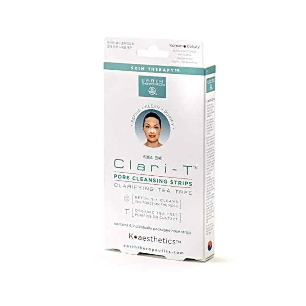 Earth Therapeutics - Clarifying Tea Tree Pore Cleansing Nose Strips, 10 Count