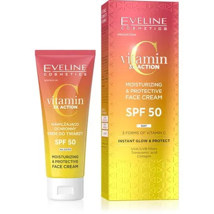 Eveline Vitamin C 3x Action Moisturizing Protective Day Cream SPF50 30 ml