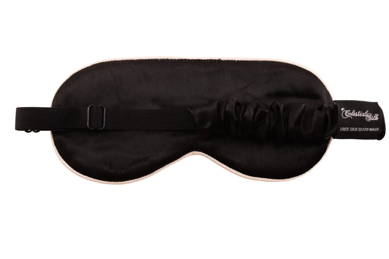 Mulberry Silk Eye Mask - White Marble