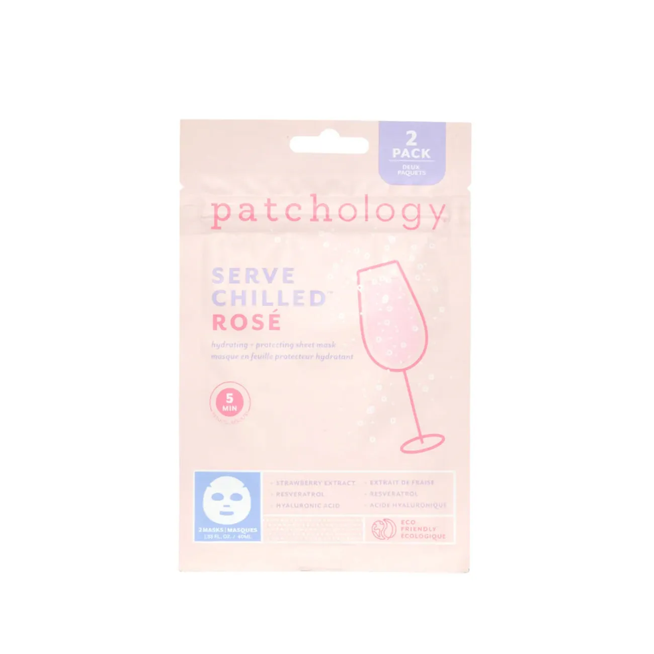 Serve Chilled Rosé Sheet Mask 2 pack duo